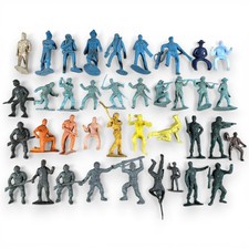 Vintage Mixed Lot of 38 Toy Soldiers Cowboys Indians Marx MPC Various Colors