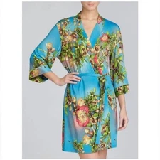 Josie Natori Neiman Marcus robe Paradise Found collection print stretch jersey