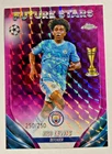 Rico Lewis - Man City Topps Chrome Pink Geometric UCC Champions Trading Card 250