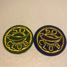 Lot of 2 Vintage 50 CLUB Iron-on Patches Muzzleloader Rifle Embroidered NEW