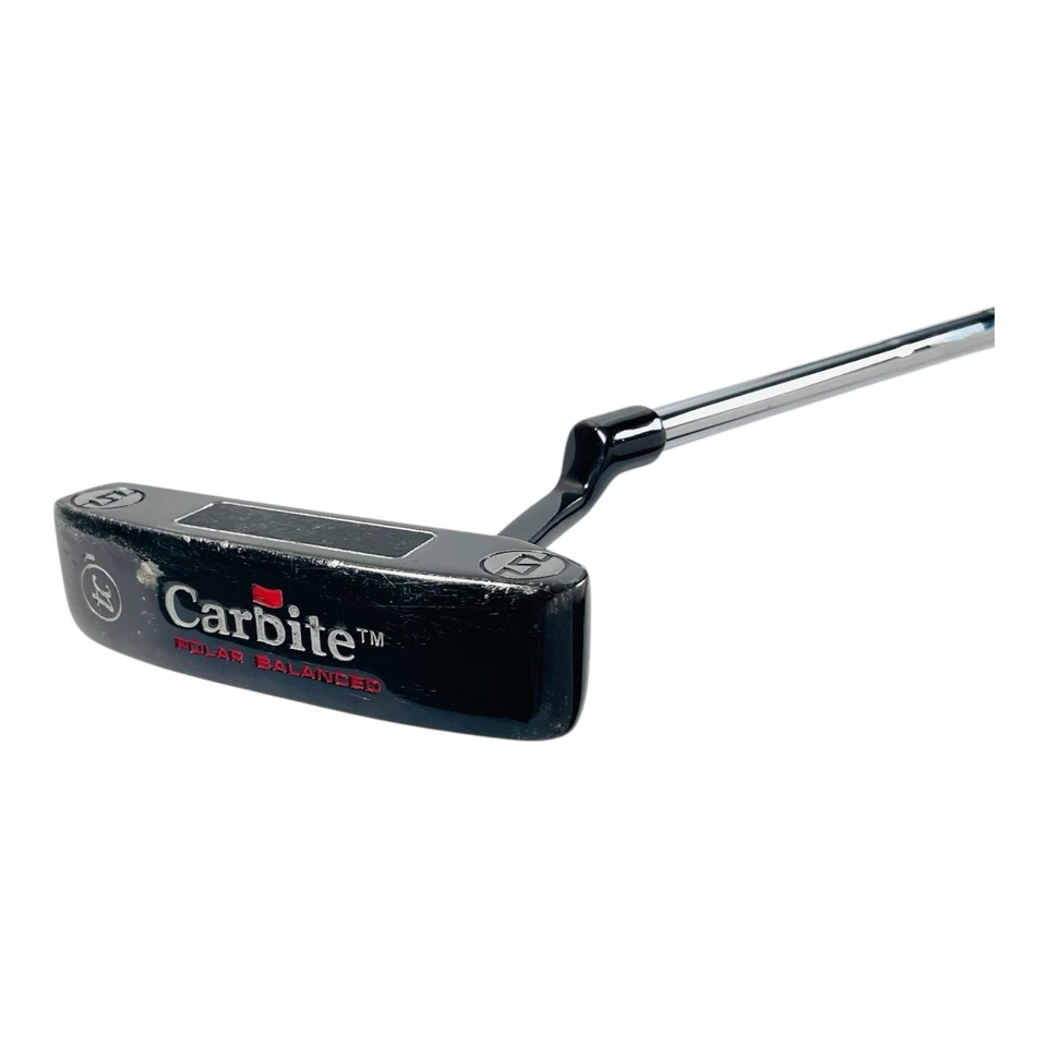 Putter de carbito hoja negra eje de acero corona agarre jumbo 33,5" para diestros Foto 2 de 4