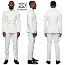 African Men Custom Made Suit 3 Pieces Blazer Shirt Straight Pants Business Set