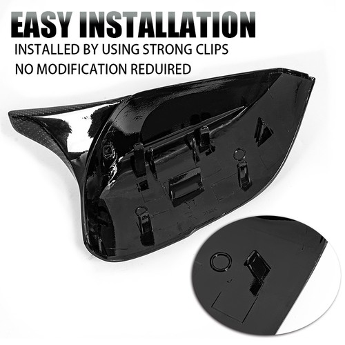 For INFINITI Q50 Q60 Real Carbon Fiber Side Mirror Cover Cap Assemblies 2014~18 - Picture 4 of 13