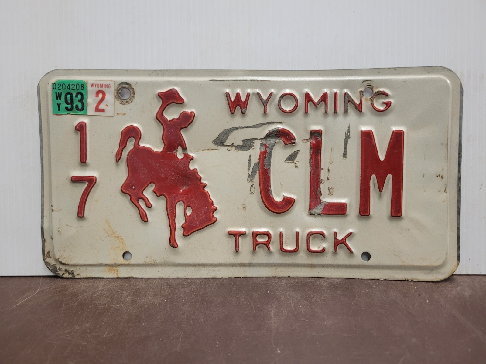 1993 Wyoming VANITY CLM License Plate Tag Original. eBay