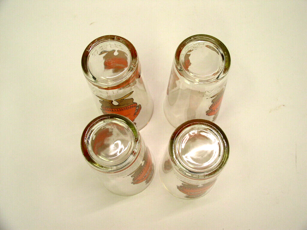 VINTAGE A&W ROOT BEER 4 TUMBLER 16 oz GLASSES THE GREAT ROOT BEAR