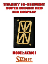 16-SEGMENT ONE-INCH SUPER BRIGHT RED LED READOUT, STANLEY AKR101
