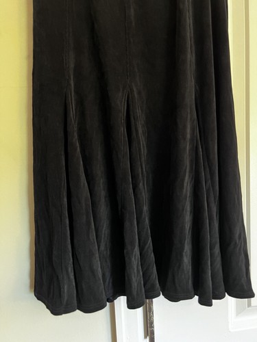 Women’s Chicos Travelers Black Silky Wrinkle Free Skirt Size 0 Elastic Waistband - Picture 7 of 23
