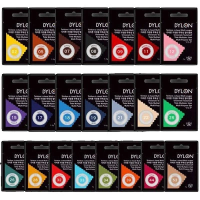 Dylon Tintura per Cotone Lino Viscosa Lana Seta Nylon - a Mano o Lavatrice