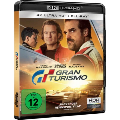 Gran Turismo (4K-UHD+Blu-ray) Orlando Bloom, David Harbour | FSK12 (NEU/OVP)