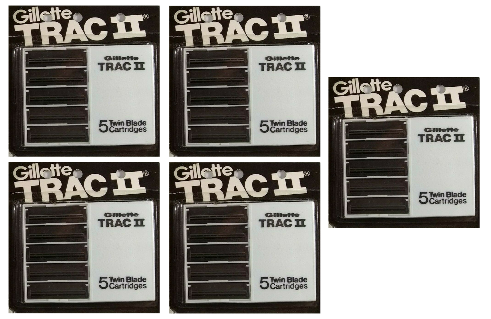 Gillette Trac II Razor Blade Refill Cartridges, 25 Count (Unboxed) | eBay