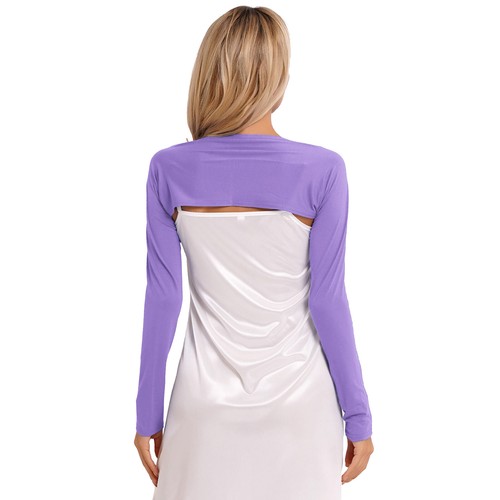 Womens Cardigan Shopping Crop Top Elegant Shirts Long Sleeve Bolero Shrug Tops - Picture 161 of 184