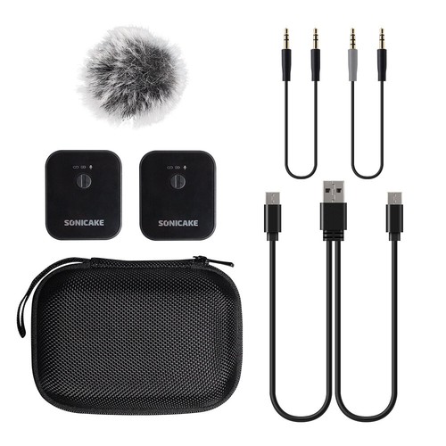 SONICAKE Wireless Lavalier Microphone System for iPhone & Android Phone/DSLR Cam - Picture 2 of 8