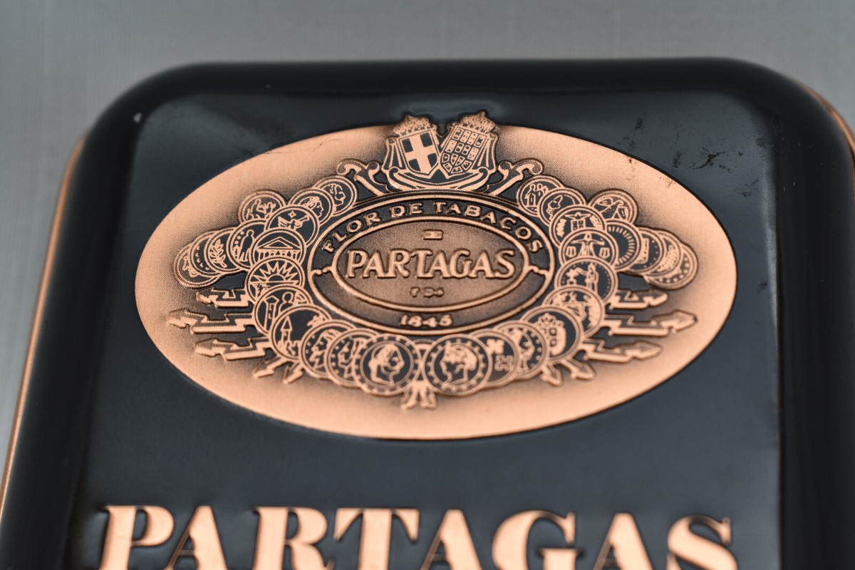 Partagas Decadas No. II Cigar Tin Black Copper Embossed