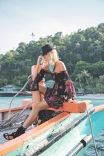 Spell & the Gypsy Collective Designs Hotel Paradiso Bell Sleeve Mini Dress Sz XS