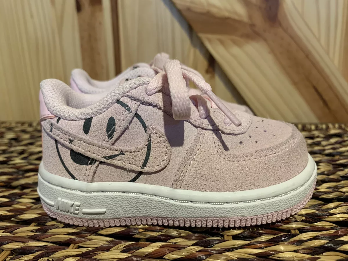 Nike Air Force 1 One Low Have A Nike Day Pink Kids Toddler 5C Smiley Face