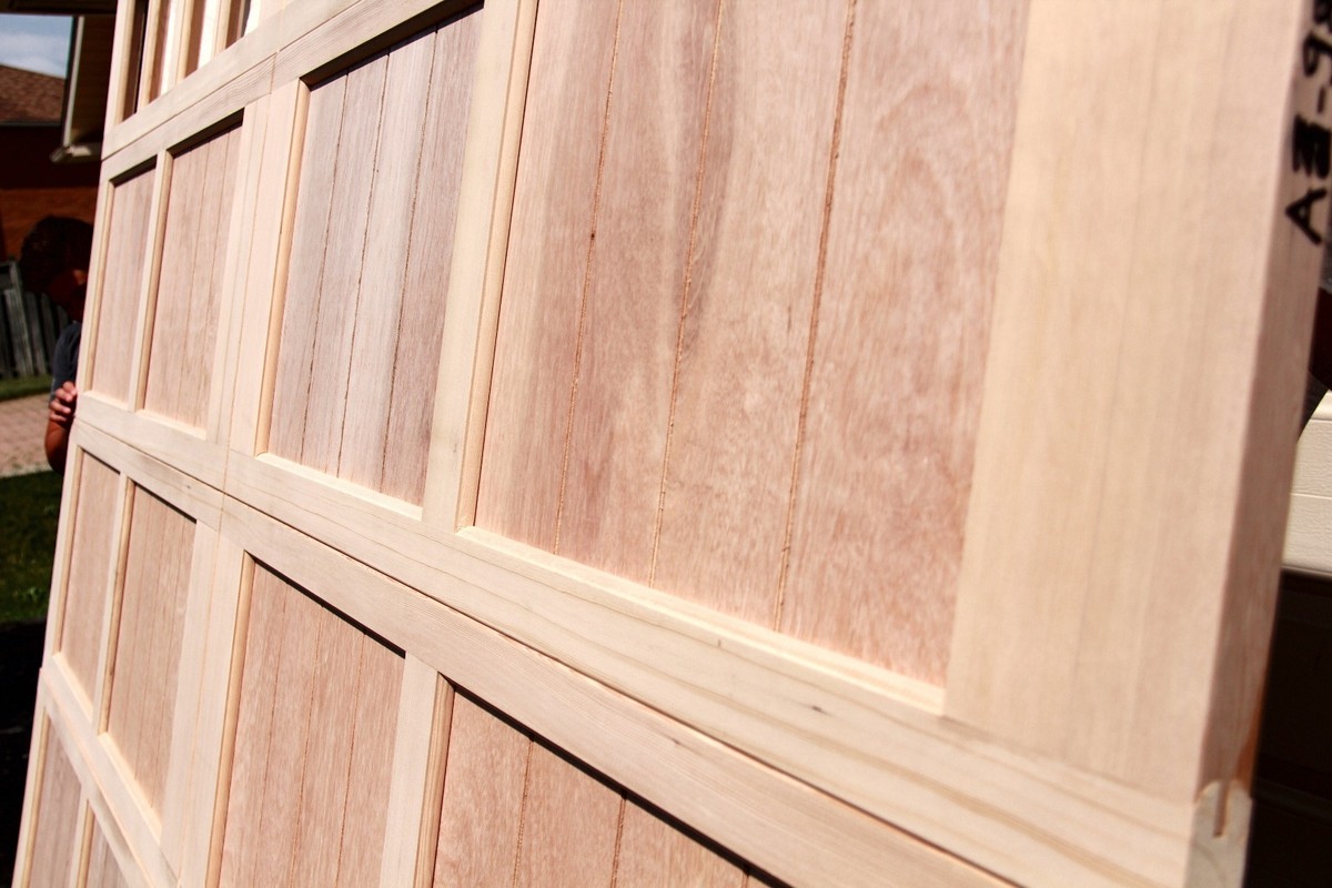 9x8 Wood Overhead Carriage House Garage Door, Amana Doors Model