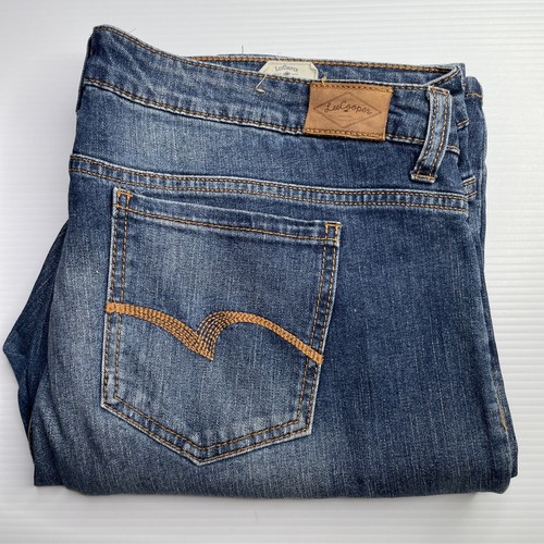 Lee Cooper Mid Rise Straight Blue Denim 