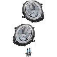 Scheinwerfer Set Weiß H4 FüR Mini Mini R56 R57 R59 R55 R58 Inkl. Osram Lampen