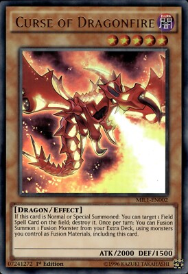 Fluch des Drachenfeuers - Ultra Rare 1. Auflage MIL1-DE002 - NM - YuGiOh