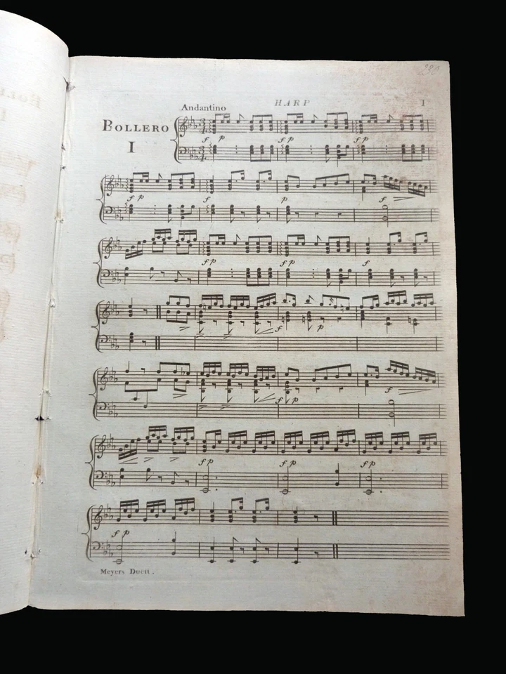 1810 HARP MUSIC PHILIPPE-JACQUES MEYER Two Spanish Boleros for Harp & Piano - Image 2 of 4