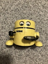 Vintage Robie The Banker Robot Bank by Radio Shack-Yellow/Black- NOT WORKING