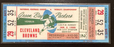 Green Bay Packers 1/2/1966 REPLICA Championship ticket vs Cleveland Browns
