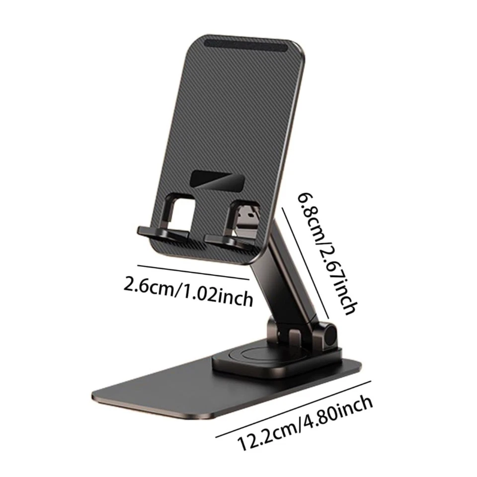 360° Folding Metal Mobile Phone Desktop Holder Tablet Desk Stand Portable - Image 4 of 4