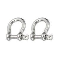 "2Pcs 304 Edelstahl SchraubstiftschäKel, Geschweifter SchäKel, 8Mm, 5/16\" 880 Lb"