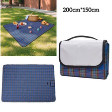 Picnic Blanket 200cm Extra Large Waterproof Mat Fleece Camping Beach Rug Outdoor