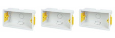3 x Appleby SB631 Dry Lining "Fast Fix" Boxes Double 2 Gang 47mm Deep