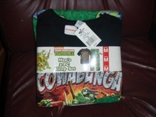 Ninja Turtles Vintage TMNT Men's Pajamas Fleece Size M NEW RETAIL 50.00