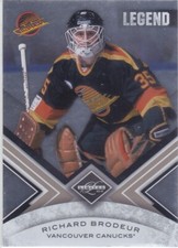 2010/11 PANINI LIMITED...RICHARD BRODEUR..LEGEND../299..CARD # 169..CANUCKS
