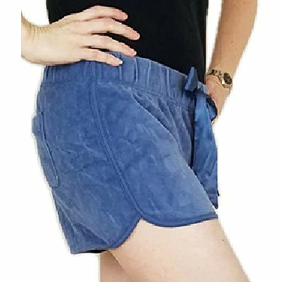 GREEN TEA MUJER TERCIOPELO SALÓN SHORTS CON BOLSILLOS~DENIM AZUL SELECCIONAR TALLA NUEVO   Foto 2 de 4