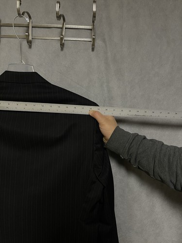 Sean John Suit Men 40R Black Striped Academia 2B Purple Label Pants 35X31 Luxury - Picture 5 of 17