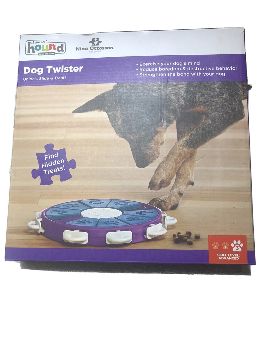 Dog Twister Interactive Treat Puzzle Dog Toy, Purple