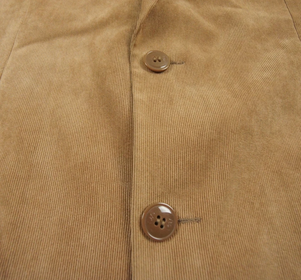 Chaqueta Vintage Dolce & Gabbana Hombres 52 Italia Marrón Blazer Micro Pana Abrigo Foto 3 de 4