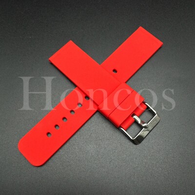 Quick Release Silicone Rubber Watch Strap 18 20 22 MM Fits for Casioak Red USA