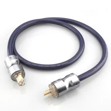 Audiophile 5N OCC Pure Copper Cord Gold Plated US/EU Plug HIFI Audio Power Cable