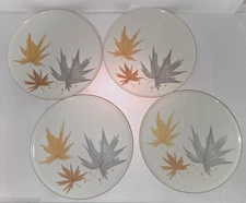 Set  4 Pre Owned VINTAGE Ben Seibel Harvest Time Dinner Plates Dishes 10 1/4" #1