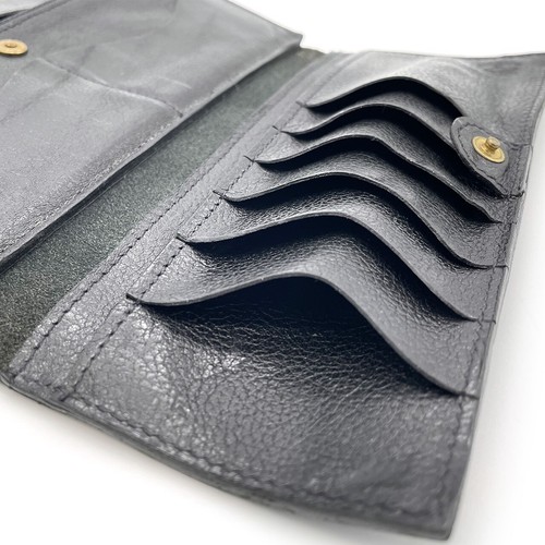 IL BISONTE Long Wallet Leather Black Authentic - Picture 11 of 12