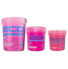 Eco Style Professional Styling Gel for Curls & Waves, Pink