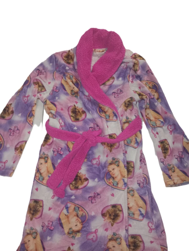 Nickelodeon JoJo Siwa Niña Rosa Vellón Bata Felpa Cinturón Prendas para dormir Talla L W001 Foto 2 de 4