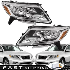 Pair Headlights Headlamps Assembly For 2013-2016 Nissan Pathfinder Left + Right