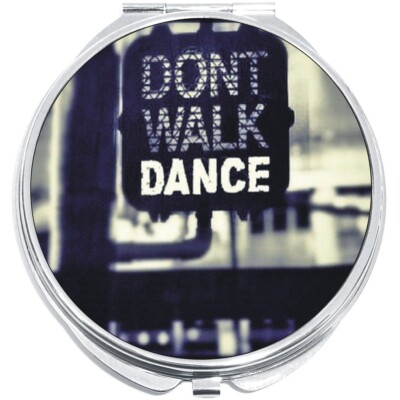 Don't Walk Dance Compact with Mirrors - Perfect for your Pocket or Purse
