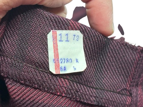 Vintage NWT Farah Custom Stripe II Slim Flare Pants Size 6 Slim Maroon #452 780 - Picture 7 of 14