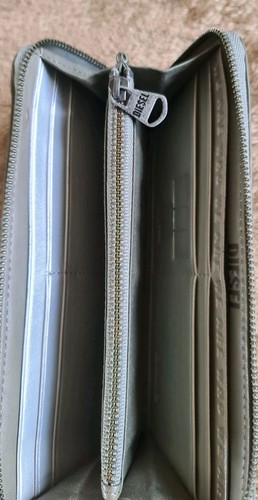 Cartera/Cartera DIESEL "GRANATO S" Damas Cuero Cremallera Alrededor. Green New Shop Sucio - Imagen 24 de 24