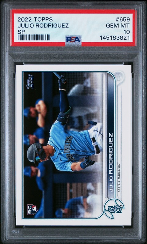 2022 Topps #659 Julio Rodriguez Short Print SP PSA 10
