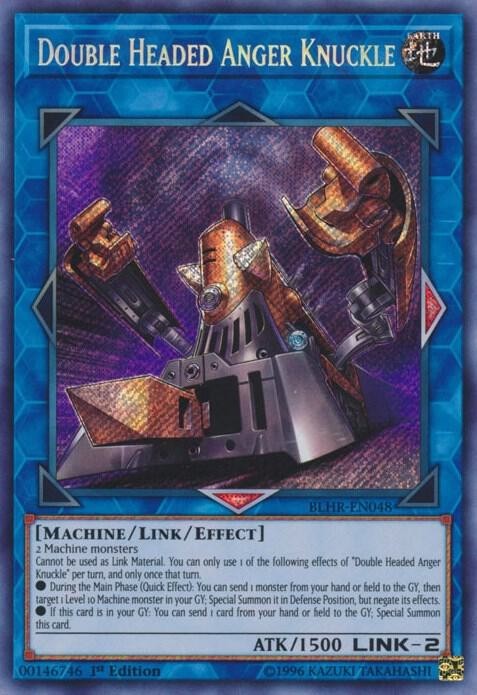 *** DOUBLE HEADED ANGER KNUCKLE *** 1ST EDITION SECRET RARE BLHR-EN048 YUGIOH!