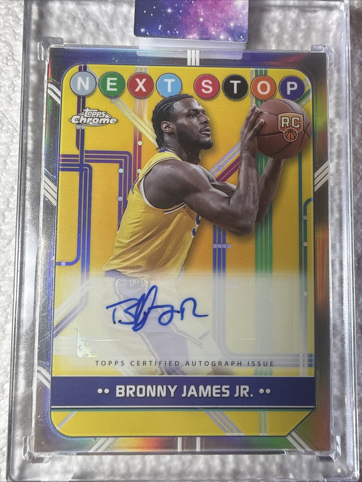 2025 Topps Next Stop Bronny James Jr. RC Auto view 1