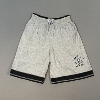 Vintage World Gym Shorts Mens Large Gray Cotton Gorilla Spellout 90s Maldives